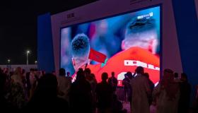 احتفال مليئ بالصخب في معرض جدة للكتاب بالفوز التاريخي لمنتخب المغرب في كأس العالم
